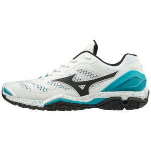 Mizuno Wave Stealth V Παπουτσια Χαντμπολ Γυναικεια - Ασπρα/Τυρκουάζ